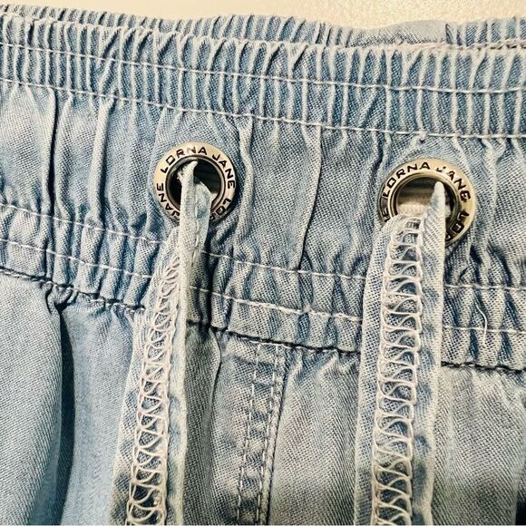 Lorna Jane Black Label Chambray Jogger Pants Size XS in Light Blue 100% Tencel - Picture 6 of 16